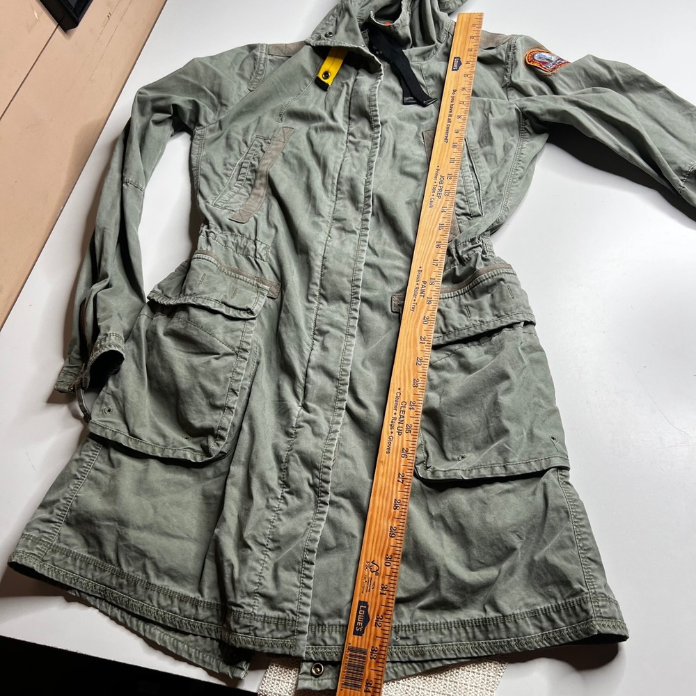 Parajumpers Colonial Series Green Cotton Field Jacket Hooded Parka Womens Small - Picture 3 of 7